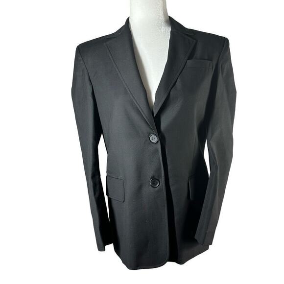 Nafsika Skourti Beaded Rose Tassel 2 Button Black Blazer UK 8 US 4 - Picture 1 of 10